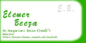 elemer becza business card